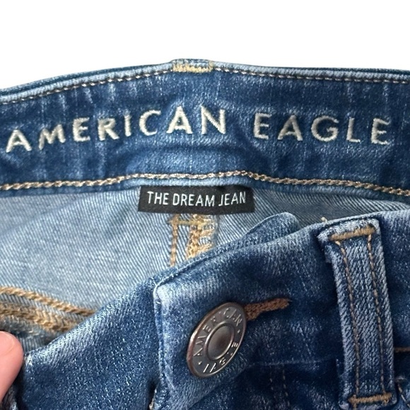 American Eagle Dream Jean Women 00 Reg 23x27.5  Curvy Hi Rise Jegging Distressed - Picture 7 of 11